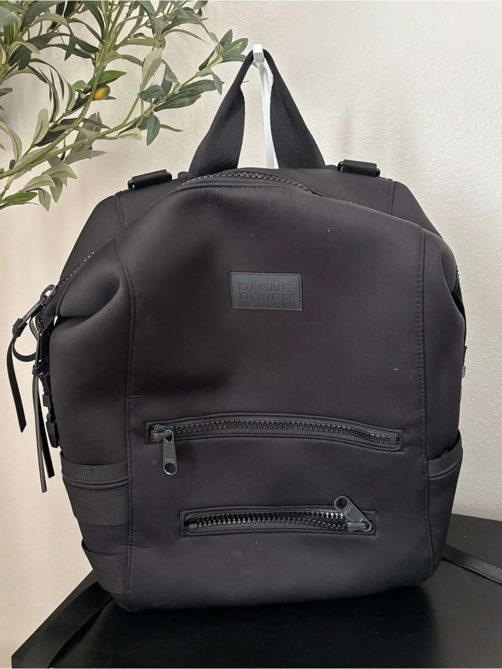 Dagne Dover Black Neoprene diaper bag